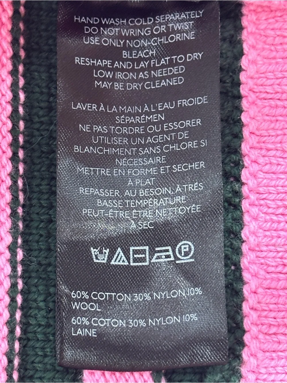 Anthropologie Maeve Chandler Striped Mock Neck Sweater Pink Black SP | NWT